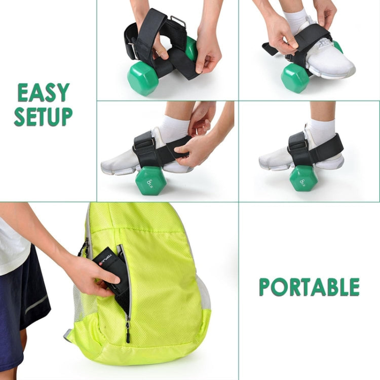 Adjustable Strength Training Weightlifting Straps Ankle Dumbbell Bands - Black