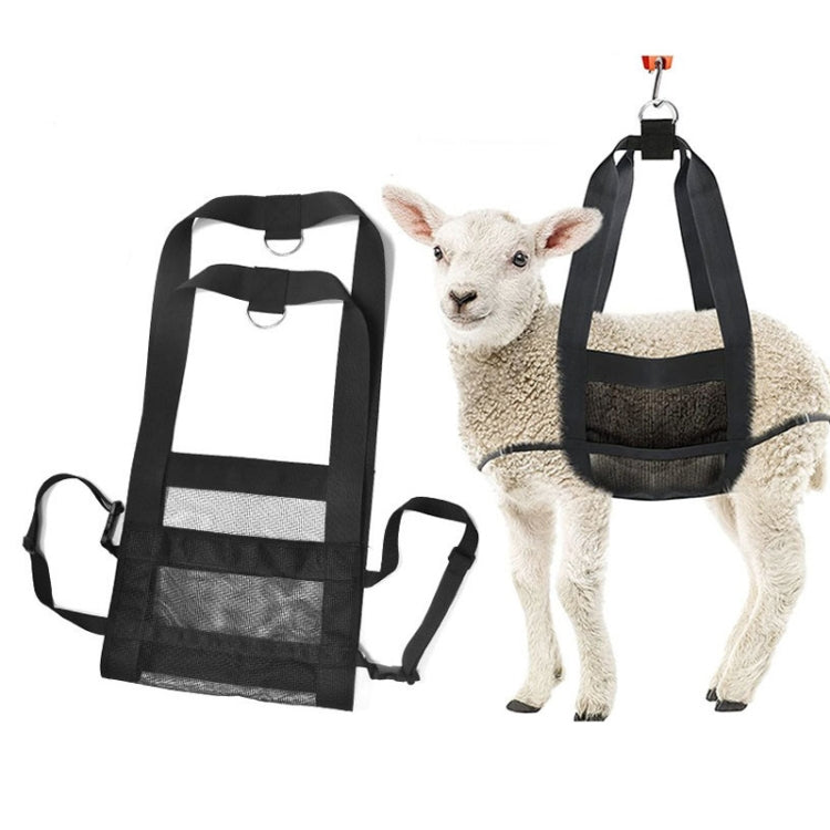 Adjustable Calf And Lamb Weigh Bag Suspended Casualty Reduction Strap - Black