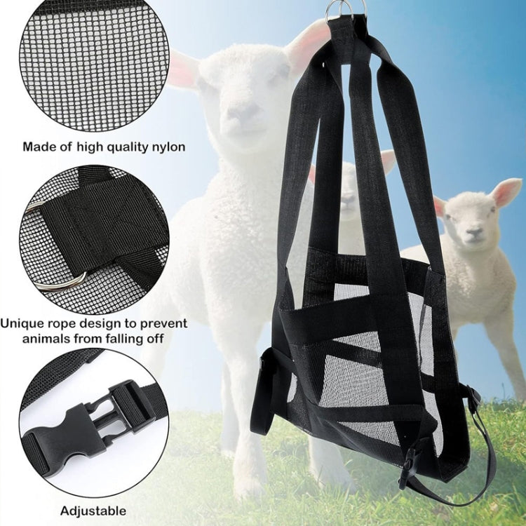 Adjustable Calf And Lamb Weigh Bag Suspended Casualty Reduction Strap - Black