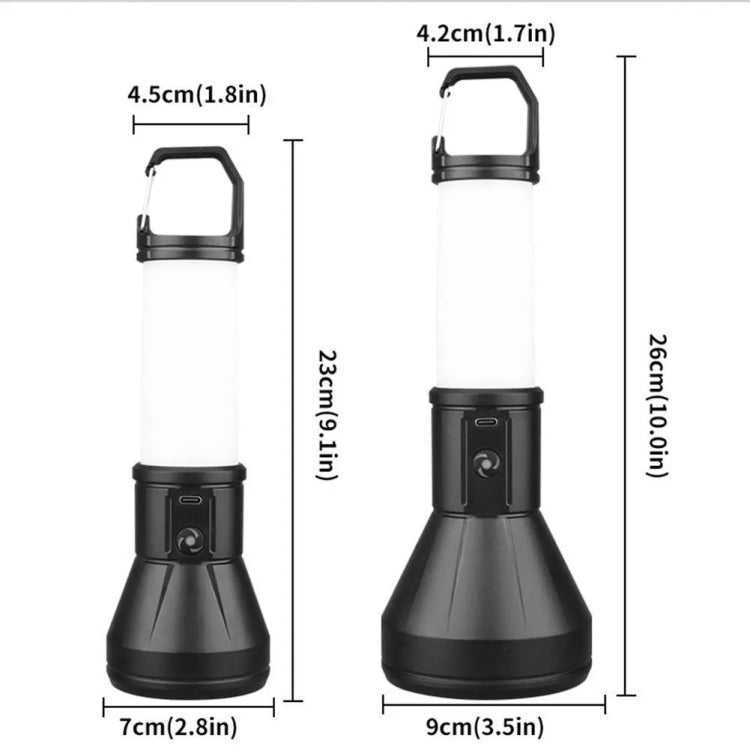 E-SMARTER S03 Large Dual Light Source Side Lamp Floodlight Flashlight Strong Light Far Shooting Camping Lamp