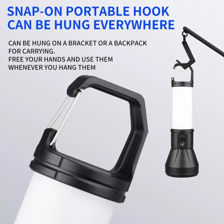 E-SMARTER S03 Large Dual Light Source Side Lamp Floodlight Flashlight Strong Light Far Shooting Camping Lamp
