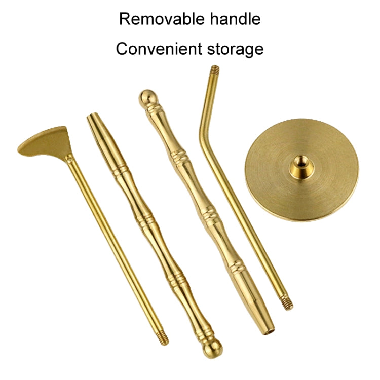 4pcs /Set Brass Incense Making Tools Sandalwood Scoop Shovel Sweeping Ash Pressed Aromatherapy Burning Utensils