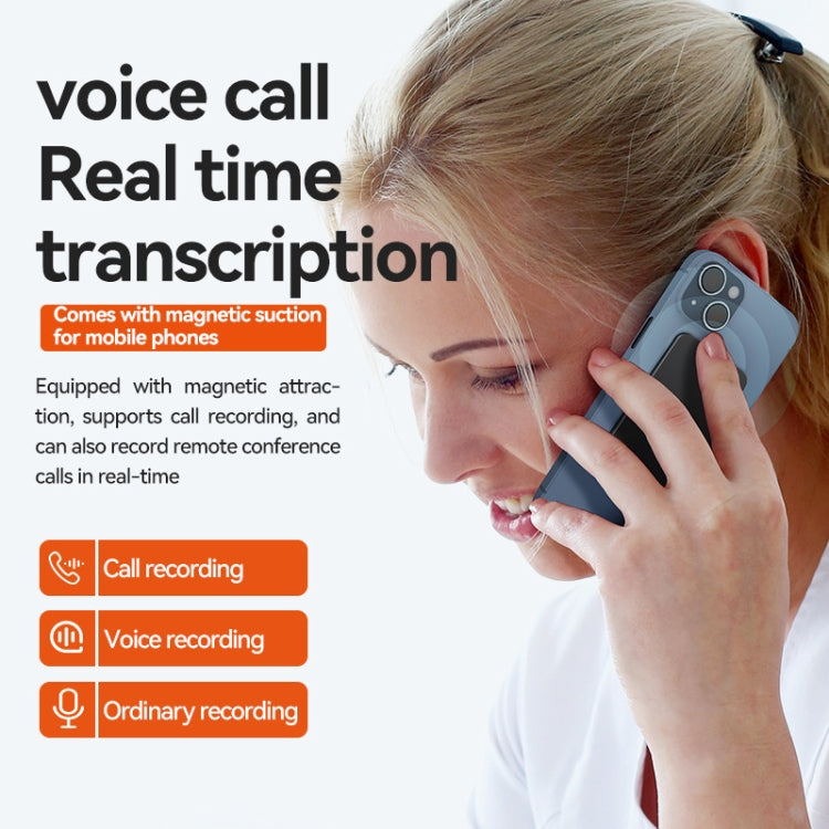 8GB AI Voice Recorder App Control Supports 58 Languages Simultaneous Interpretation / Transcribe & Summarize