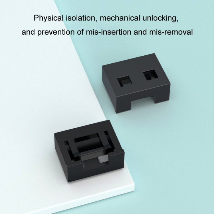 USB Removable Sealing Plug Ddustproof Hidden Anti-Theft Safety Lock - 10 Plug+1 Key