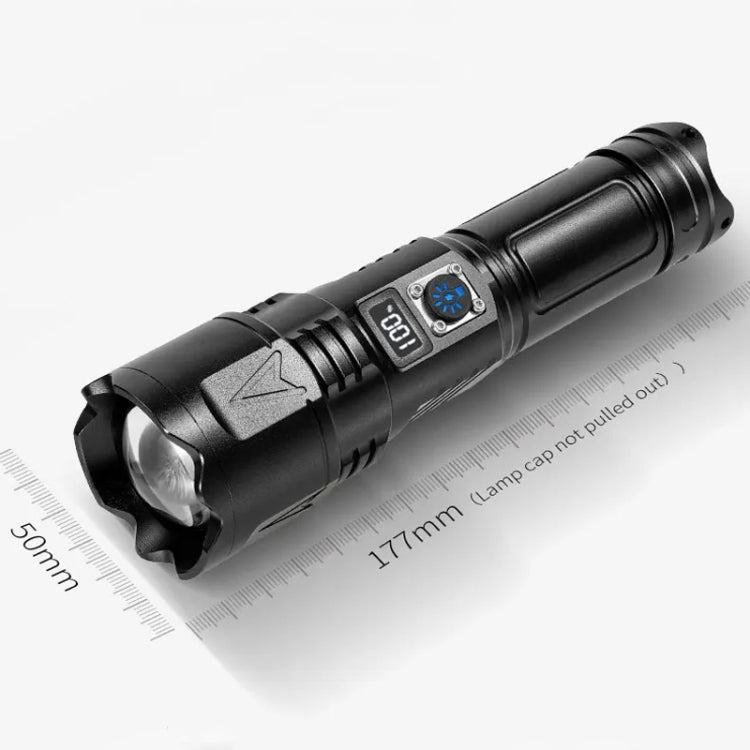 E-SMARTER A03 Laser 30W Portable LCD Display Flashlight - Black