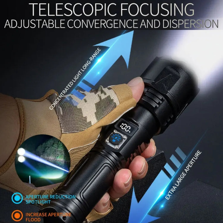 E-SMARTER A03 Laser 30W Portable LCD Display Flashlight - Black