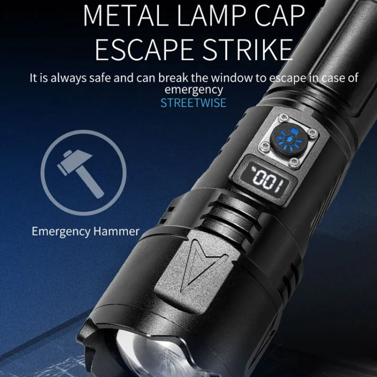 E-SMARTER A03 Laser 30W Portable LCD Display Flashlight - Black