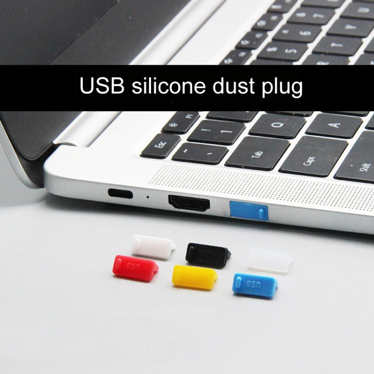 10pcs /Set USB 2.0 Female Port Dust Plug Charging Port Silicone Cover, Color: Transparent