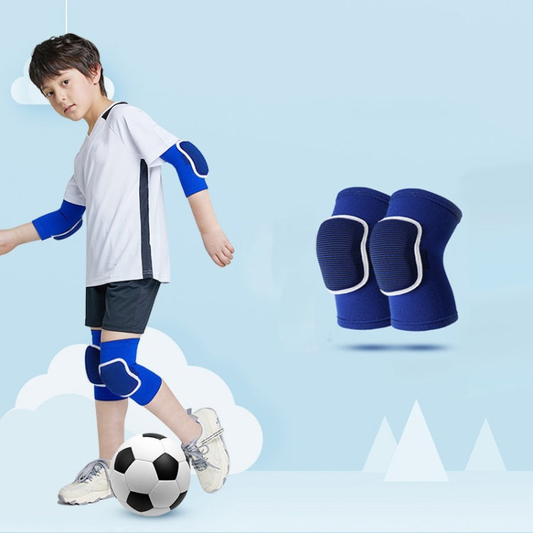 Sponge Children Football Protective Gear Outdoor Sports Equipment, Color: Blue Knee Pads