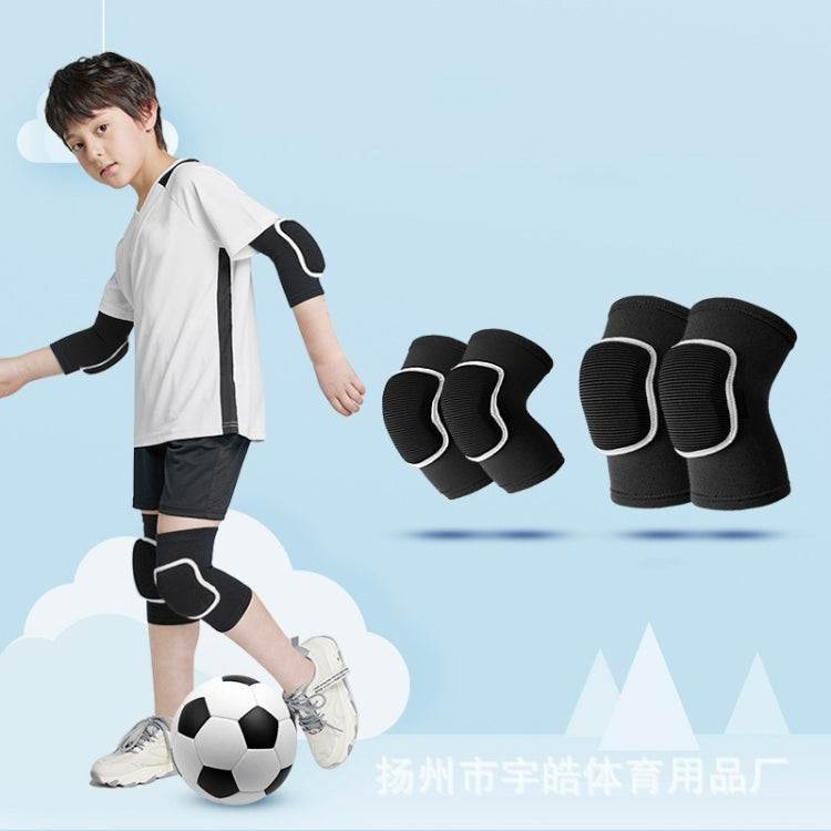 Sponge Children Football Protective Gear Outdoor Sports Equipment, Color: Black 4 In 1