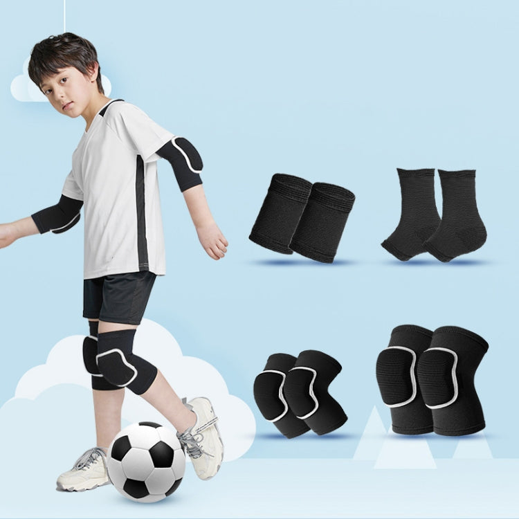 Sponge Children Football Protective Gear Outdoor Sports Equipment, Color: Black 8 In 1