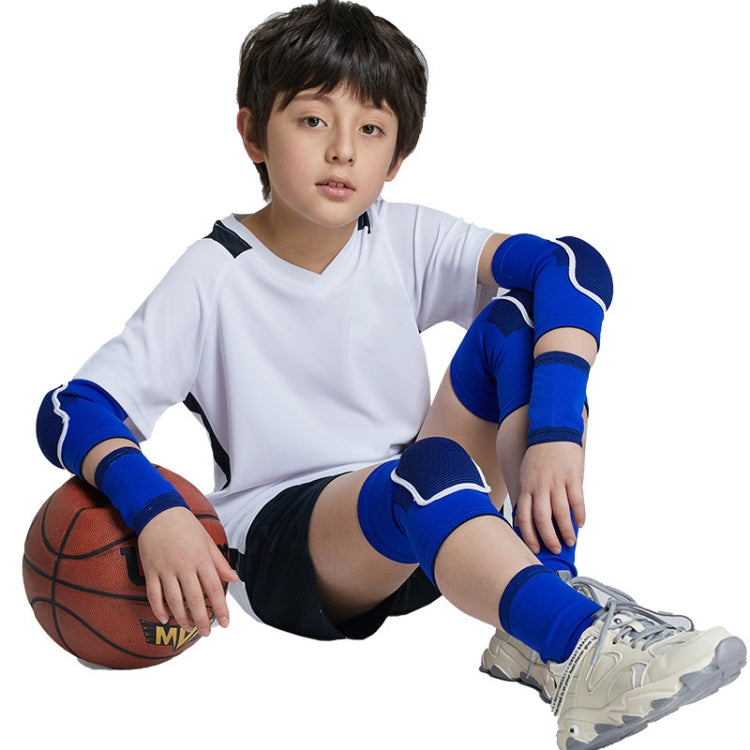 Sponge Children Football Protective Gear Outdoor Sports Equipment, Color: Black Knee Pads