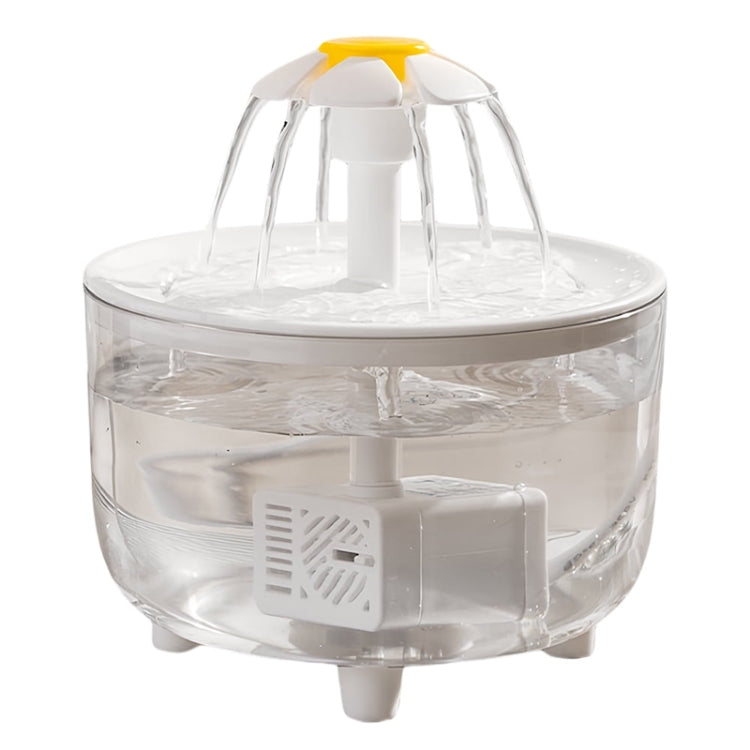 Pet Flower Automatic Filter Circulation Plug-In Water Dispenser - White