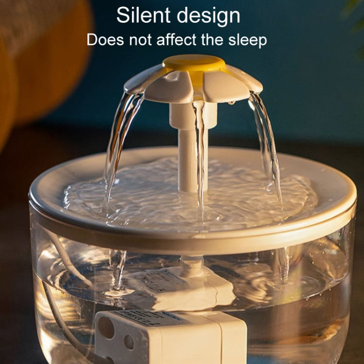Pet Flower Automatic Filter Circulation Plug-In Water Dispenser - White