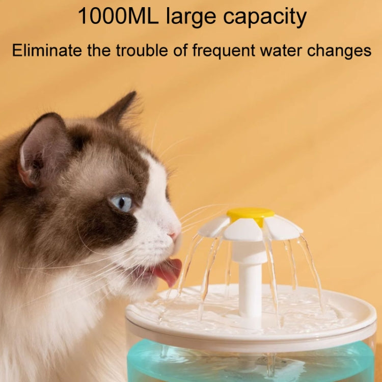 Pet Flower Automatic Filter Circulation Plug-In Water Dispenser - White