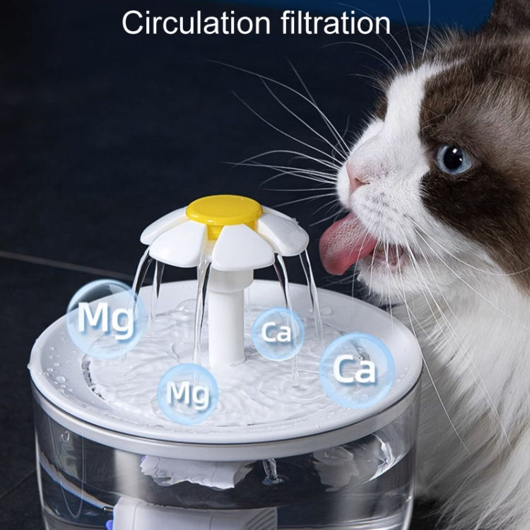 Pet Flower Automatic Filter Circulation Plug-In Water Dispenser - White