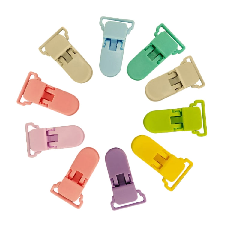 10pcs Baby Pacifier Anti-drop Chain Clips Cartoon Crocodile Clips Pacifier Clamps - Color Random Shipment