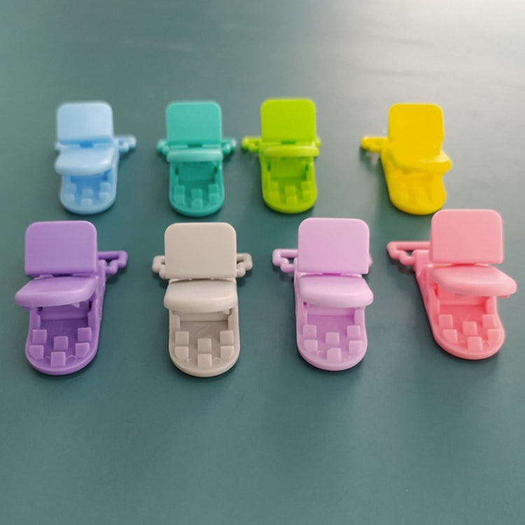 10pcs Baby Pacifier Anti-drop Chain Clips Cartoon Crocodile Clips Pacifier Clamps - Color Random Shipment