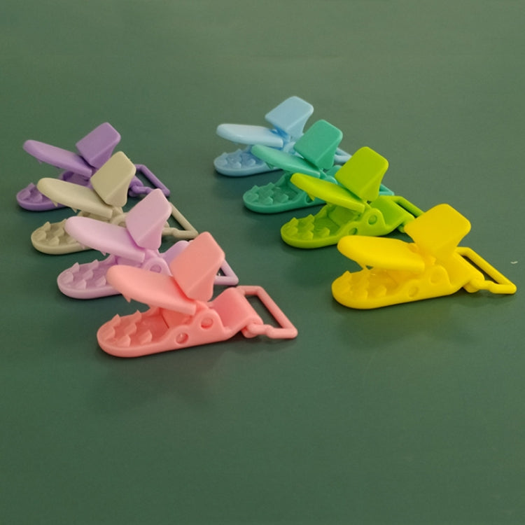 10pcs Baby Pacifier Anti-drop Chain Clips Cartoon Crocodile Clips Pacifier Clamps - Color Random Shipment