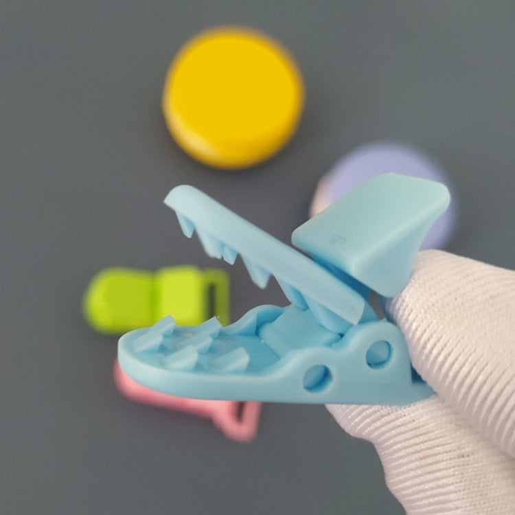 10pcs Baby Pacifier Anti-drop Chain Clips Cartoon Crocodile Clips Pacifier Clamps - Color Random Shipment
