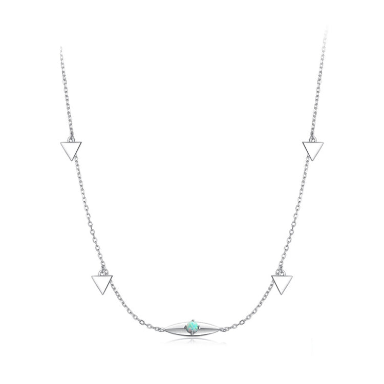 S925 Sterling Silver Platinum-plated Devil Eye Necklace - BSN411