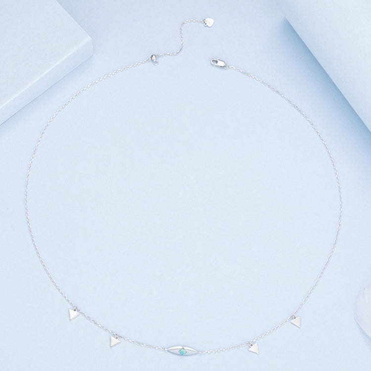 S925 Sterling Silver Platinum-plated Devil Eye Necklace - BSN411