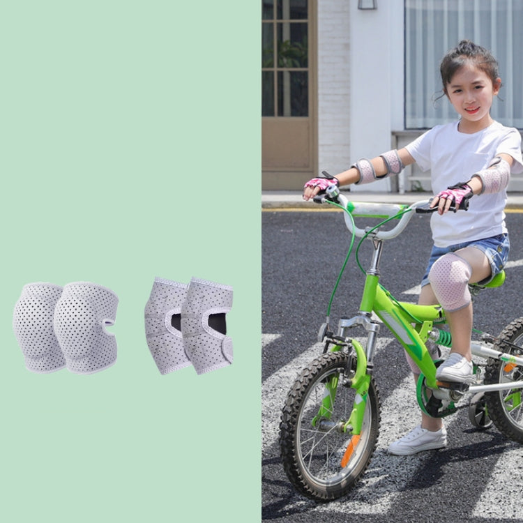Nailekesi Kids Outdoor Sports Equipment Anti-fall Protective Gear, Color: Gray Purple 4 In 1