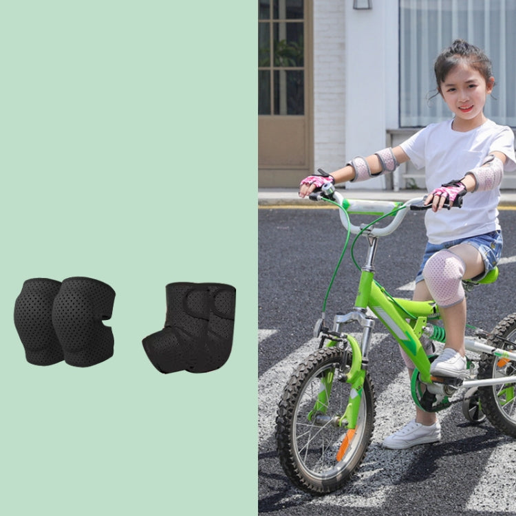 Nailekesi Kids Outdoor Sports Equipment Anti-fall Protective Gear, Color: Black 4 In 1