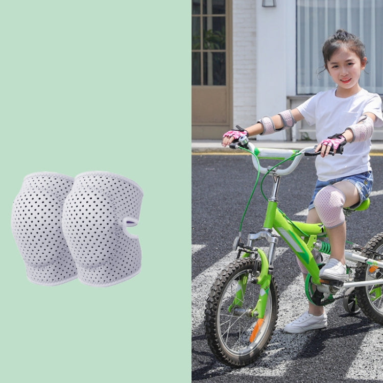 Nailekesi Kids Outdoor Sports Equipment Anti-fall Protective Gear, Color: Gray Purple Knee Pads