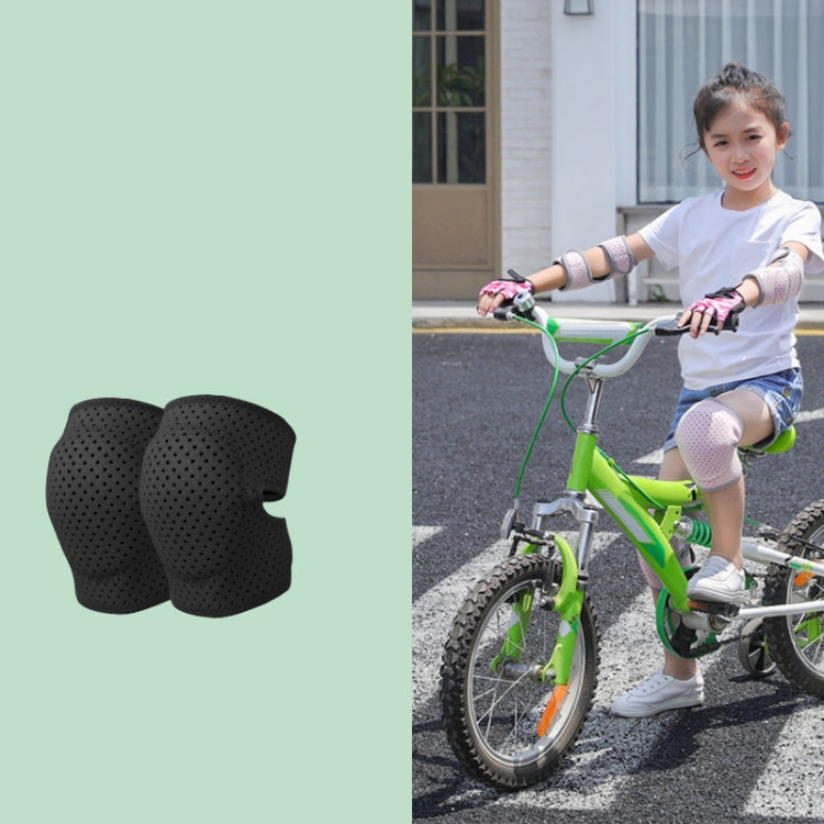 Nailekesi Kids Outdoor Sports Equipment Anti-fall Protective Gear, Color: Black Knee Pads