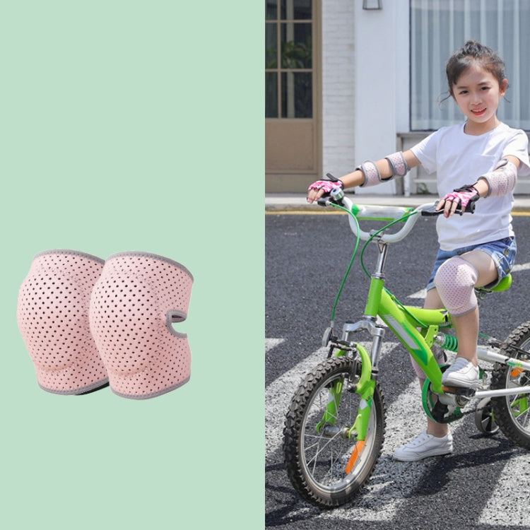 Nailekesi Kids Outdoor Sports Equipment Anti-fall Protective Gear, Color: Pink Knee Pads
