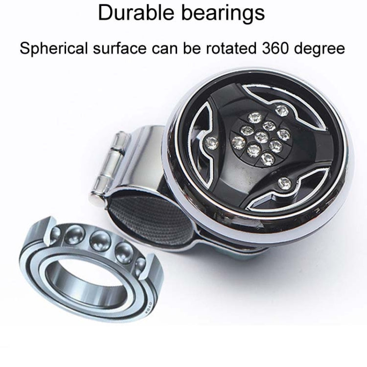 Car Steering Wheel Foldable Ball Bearing Turning Booster, Style: Silver