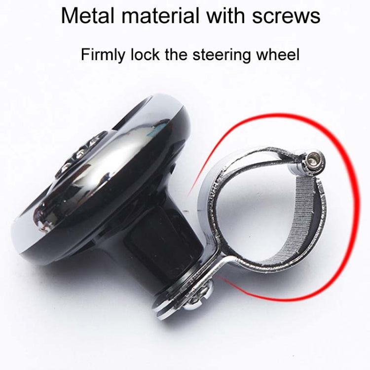 Car Steering Wheel Foldable Ball Bearing Turning Booster, Style: Silver