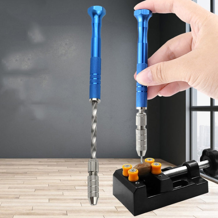 Mini Hand Drill Tool Semi-automatic Hole Drill Punching Machine For Arts And Crafts Jade Hole Punching Tool - Blue