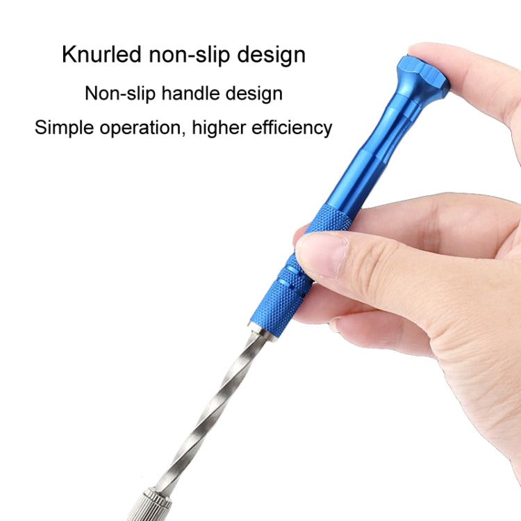 Mini Hand Drill Tool Semi-automatic Hole Drill Punching Machine For Arts And Crafts Jade Hole Punching Tool - Blue