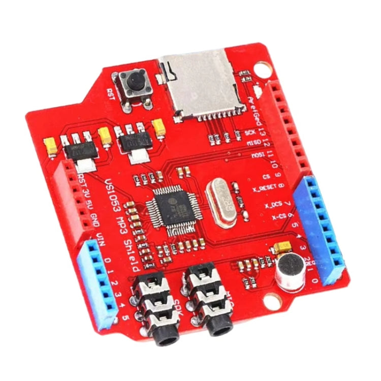 VS1053 MP3 Module Development Board With Amplifier Decoder Board SPI Interface Onboard Recording Function - Red