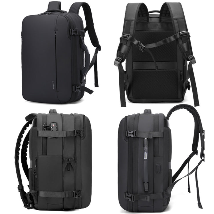 BANGE BG-1909-8 Vacuum Compression Backpack Casual Computer Bag Large Capacity Weighable Business Travel Bag - Black No Pump