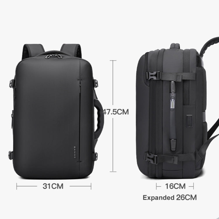 BANGE BG-1909-8 Vacuum Compression Backpack Casual Computer Bag Large Capacity Weighable Business Travel Bag - Black No Pump