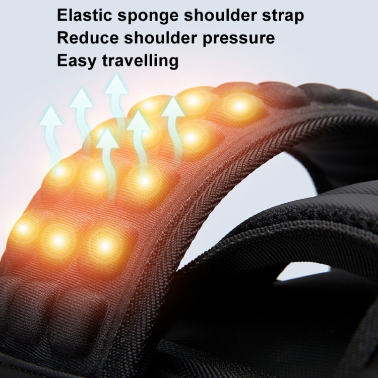 BANGE BG-1909-8 Vacuum Compression Backpack Casual Computer Bag Large Capacity Weighable Business Travel Bag - Black No Pump