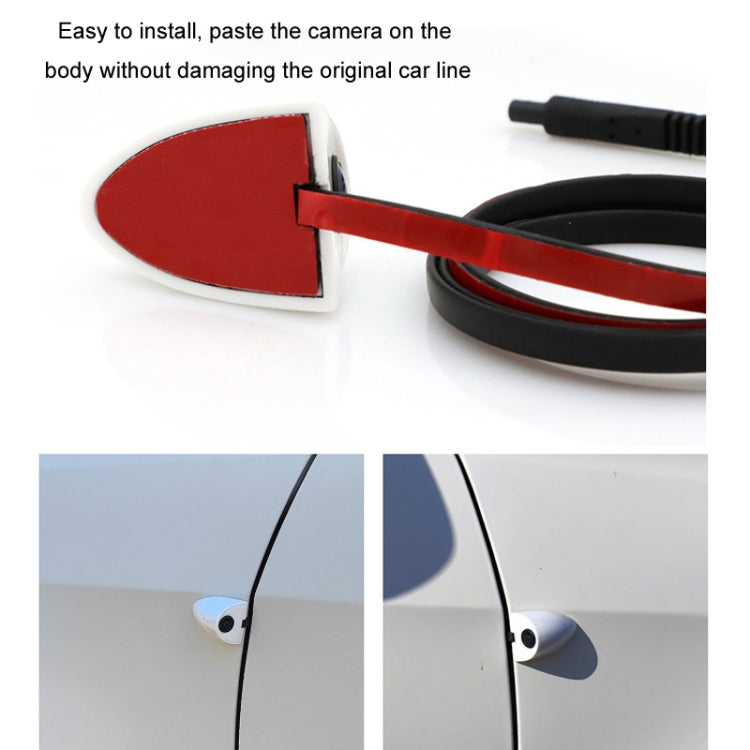 Punch-Free Car Imaging Side View Blind Spot Car Universal Night Vision Camera, Specifications: CVBS Black