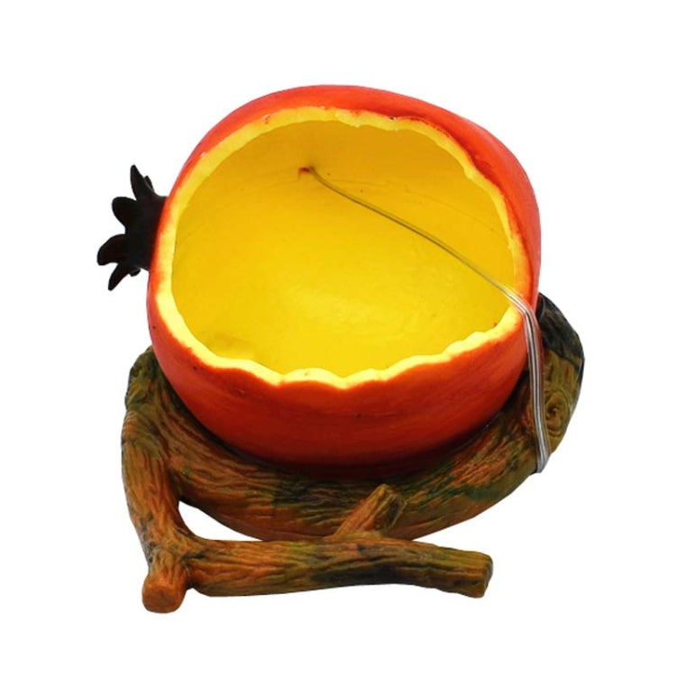 Parrot Spill-Proof Plastic Feeder Fruit Shape Bird Cage Food Cup, Style: Pomegranate