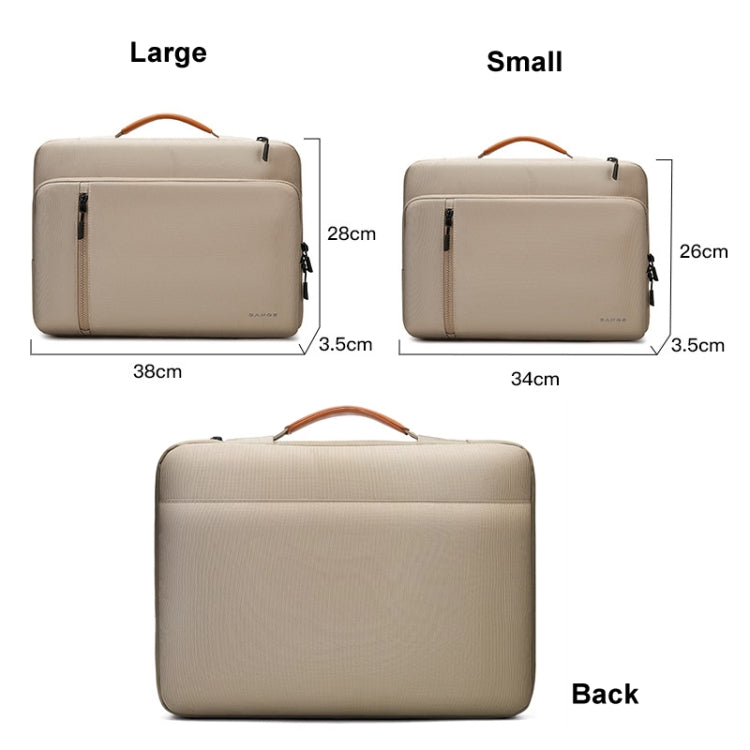 BANGE BG-6802 Laptop Bag Notebook Protective Case, Color: Khaki Large