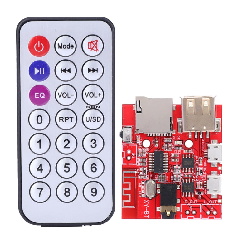 Bluetooth 4.1 MP3 Decoding Module Audio Receiver Board Lossless Car Speaker Amplifier Modified Circuit Board - With RC Red