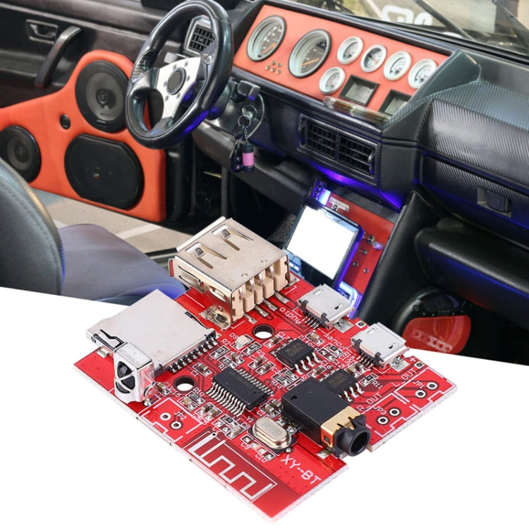 Bluetooth 4.1 MP3 Decoding Module Audio Receiver Board Lossless Car Speaker Amplifier Modified Circuit Board - With RC Red