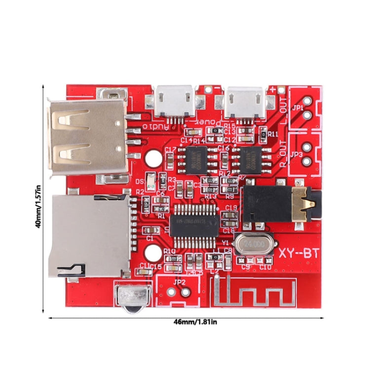 Bluetooth 4.1 MP3 Decoding Module Audio Receiver Board Lossless Car Speaker Amplifier Modified Circuit Board - With RC Red