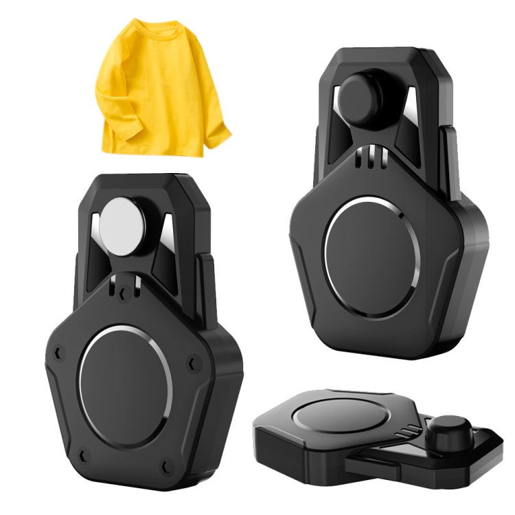 For AirTag 2nd Gen / AirTag 1st Gen Tracker Magnetic Lock Case Waterproof Hidden Protective Cover - Black