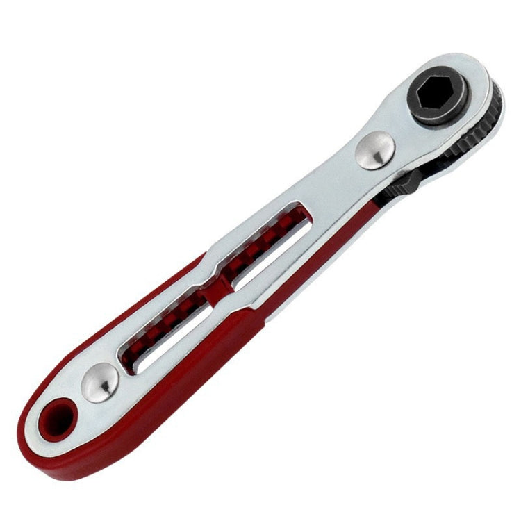 Mini Bi-directional Ratchet Screwdriver Wrench Multi-purpose Manual Flat Head Style Socket Wrench - Right Angle 1/4 Bit