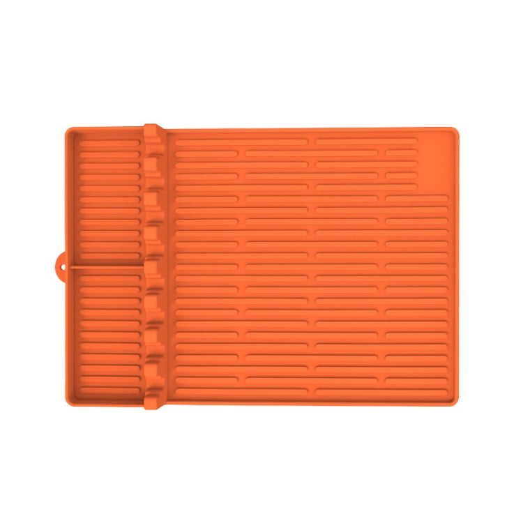 For Blackstone Grill Side Rack Tool Silicone Pad With Hanging Hole, Spec: Orange Thick