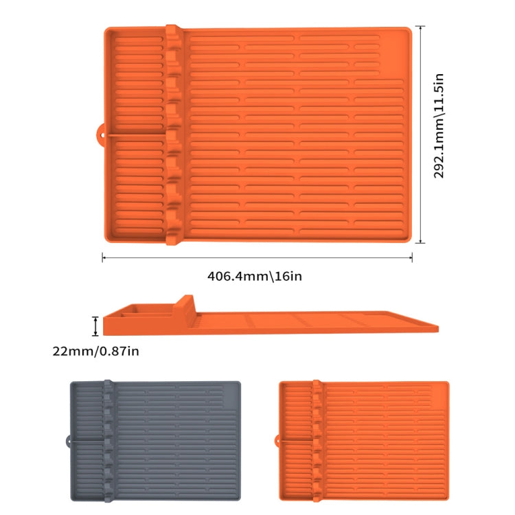 For Blackstone Grill Side Rack Tool Silicone Pad With Hanging Hole, Spec: Gray Thick