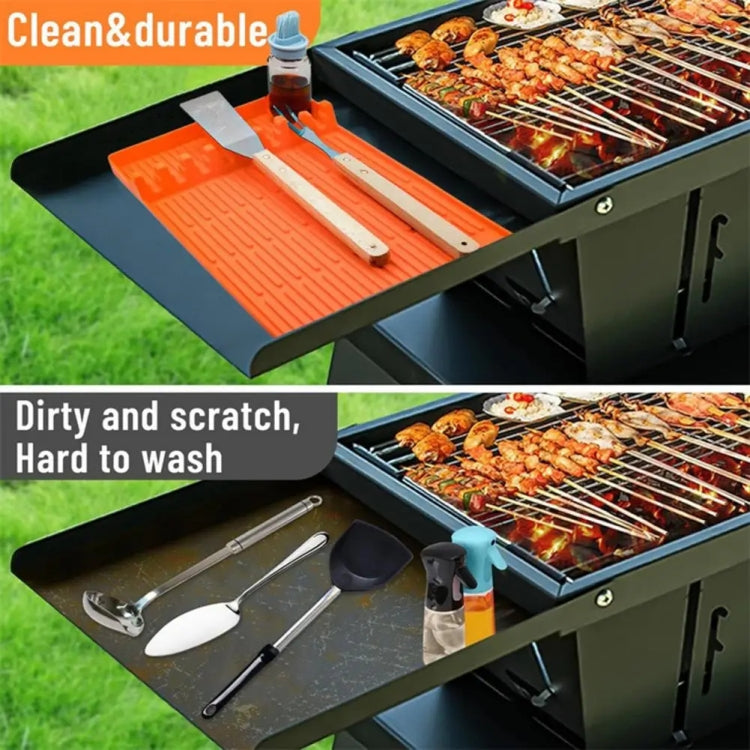 For Blackstone Grill Side Rack Tool Silicone Pad With Hanging Hole, Spec: Gray Regular